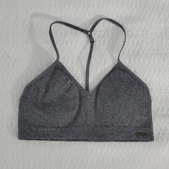 DANSKIN Grey Heather Razerback Adjustable Sports Bra - Picture 1 of 5